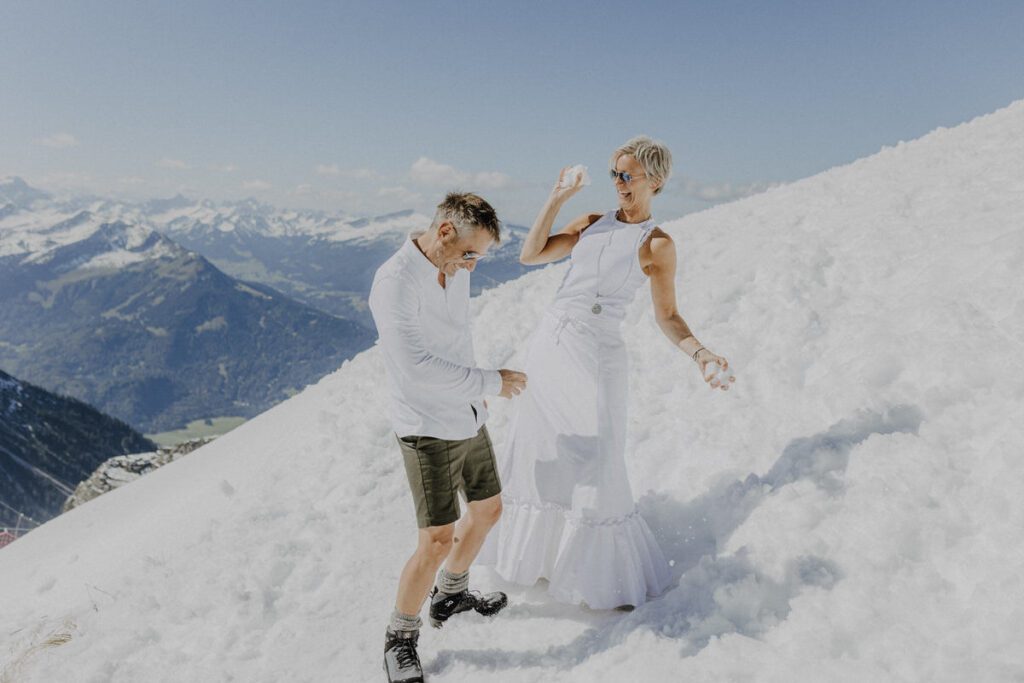 Hochzeitsfotograf Allgäu - Freie Trauung auf der Skisprung Schanze Obersdorf und Brautpaarbilder auf dem Berg Nebelhorn